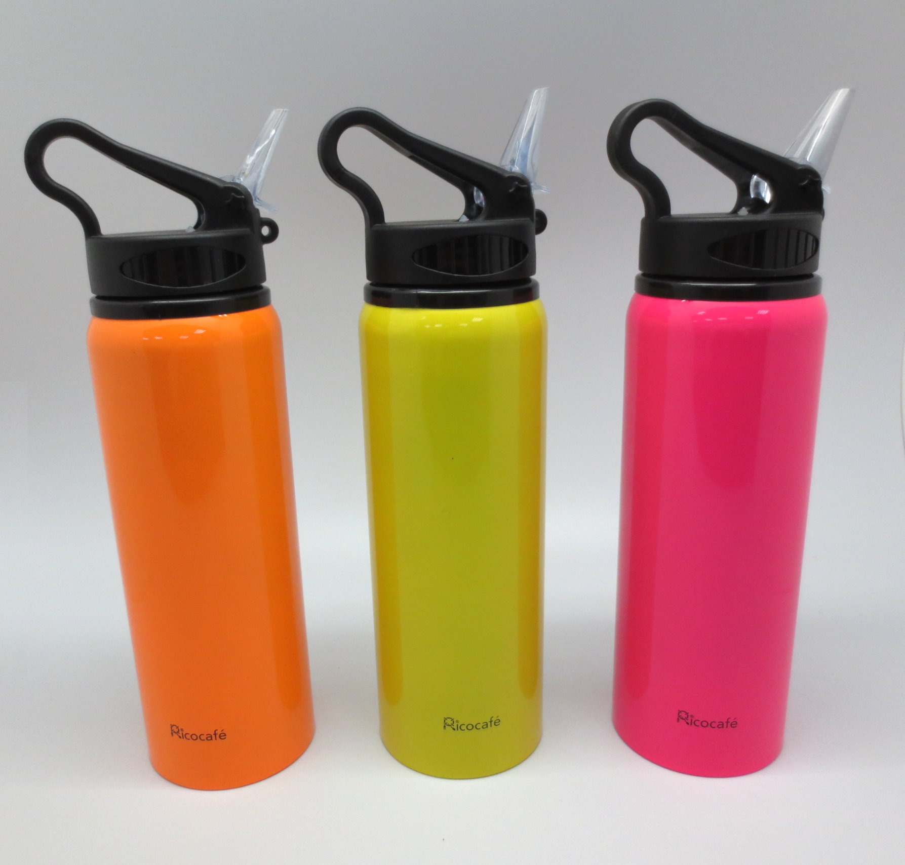 Stainless Steel Single Wall Sports Bottle With Straw